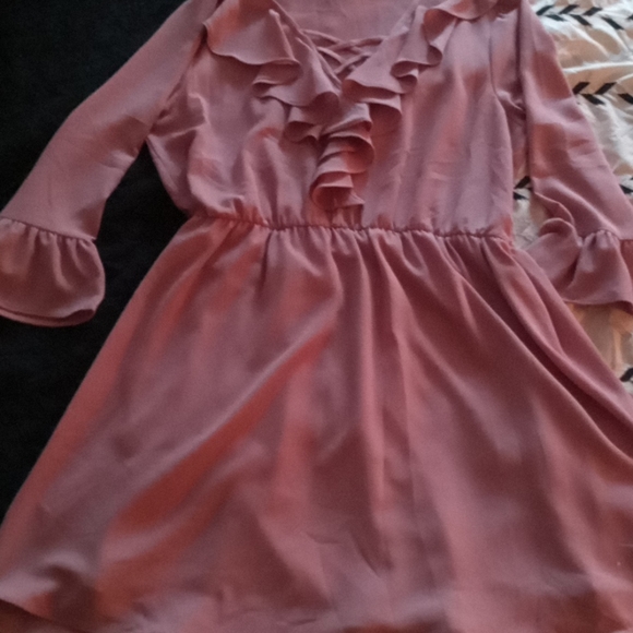 Pink Ruffled Dress - Picture 1 of 3